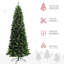 Arbres de Noël artificiels 6 pi, avec ouverture automatique, base en acier, aiguilles de pin, pour la décoration de Noël-121054010