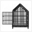 Durable Heavy Duty Metal Dog Crate With Lockable Wheels For Large Dogs, Multi-Layer Rust-Resistant Finish