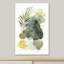 IDÉE4WALL, reproduction d'art sur toile, pastel, vert, jaune, feuille de forêt, abstrait, nature, illustrations, art moderne, bureau décoratif FloFCV-A09-2208-73621439-73621440