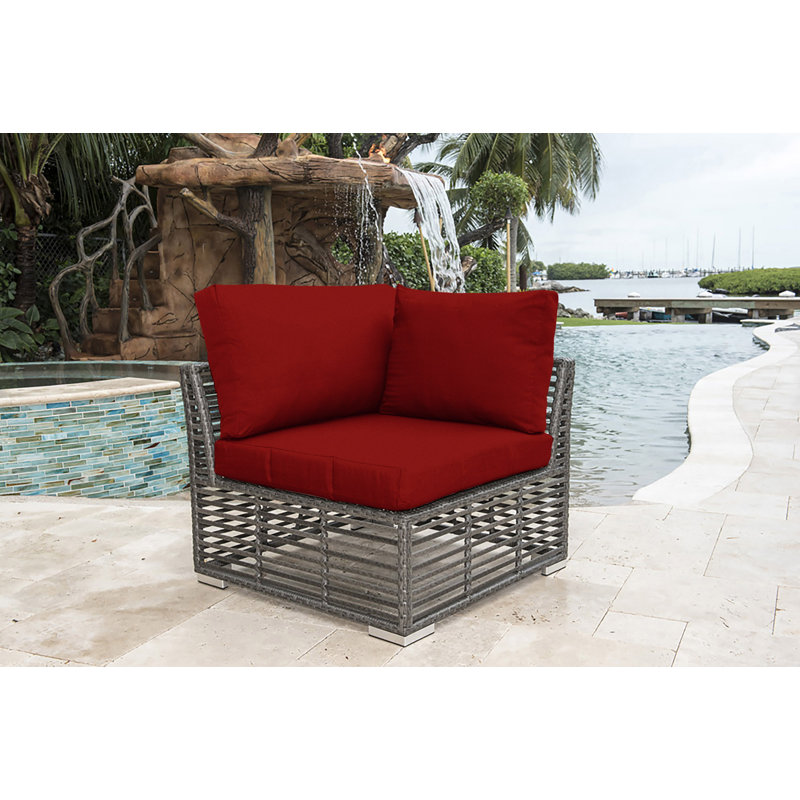 Outdoor Lounge Chair, Canvas Jockey Red Sunbrella® Canvas
