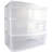 Sterilite 29308002 Home 3 Drawer Wide Storage Cart Container W/ Casters (4 Pack)