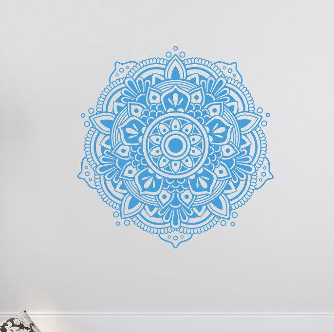 Décalcomanie murale bohémien Buller, Bleu givré