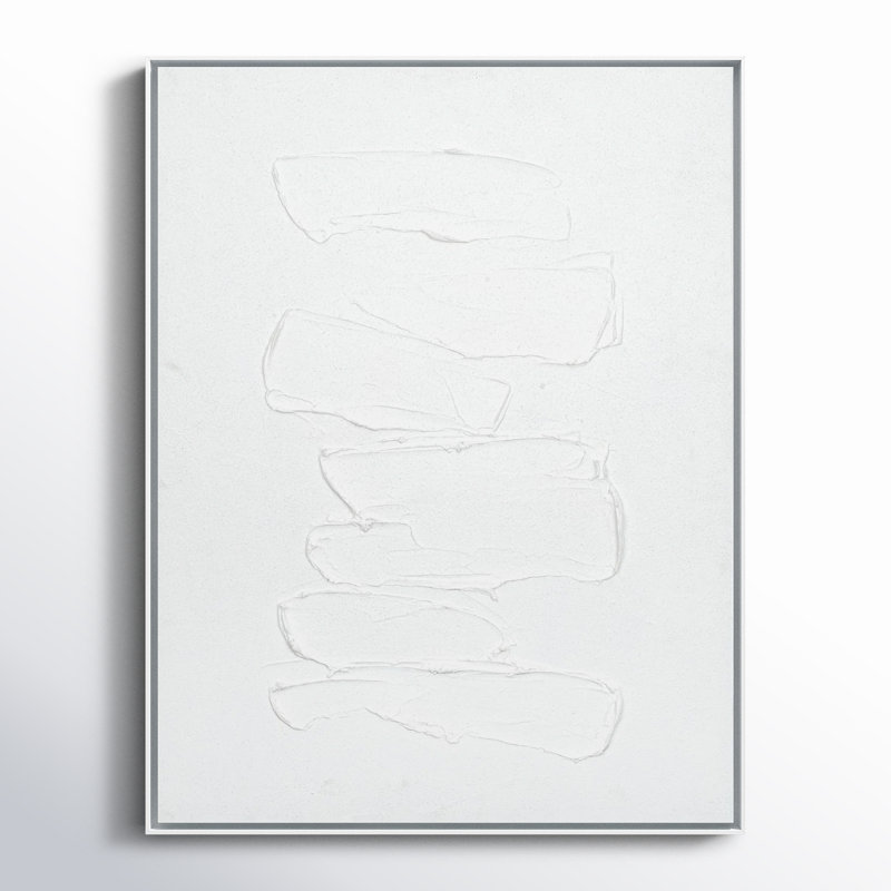 Adriana Abstract Painting, 32" H x 25" W, White