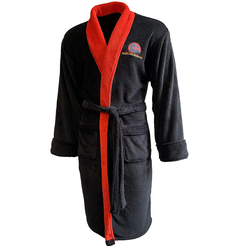Mortal Kombat Logo Mens Bathrobe