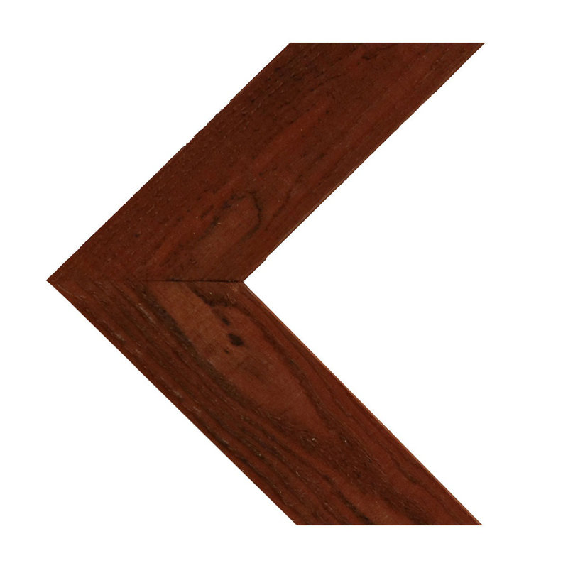 Décoration murale rétro à chevrons campagnards, H 12 po x l 11 po x P 0,75 po, Rouge usé