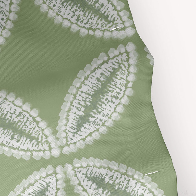 Daedrian Geometric Shower Curtain, Green