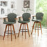 Colliers 360° Swivel Bar Stools With Bamboo Legs (Set Of 3)