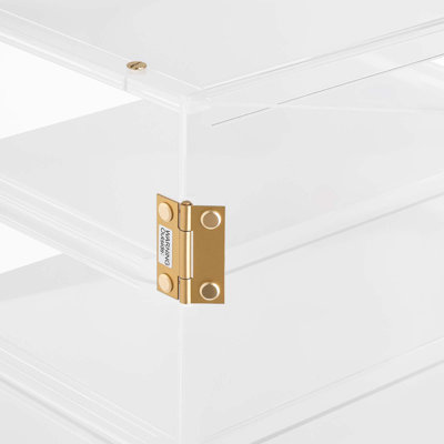 Vitrine de boulangerie, vitrine de pâtisserie commerciale à 4 niveaux, boîte à pain en acrylique transparent pour la cuisine, armoire à gâteaux de fête avec porte arrière magnétique pour beignet à dessert, 22,4 po x 17,3 po x 15,9 po