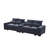 6-Seat Module Sectional Chenille Fabric Sofa With Console&Ottoman-880399177