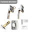 Intérieur des poignées de porte à clé, intérieur des poignées de porte, poignée de porte en nickel avec levier réversible, ensembles de serrures de porte identiques pour la chambre à coucher, ensembles de serrures de porte robustes, nickel satiné-126427197-126427198-126427209