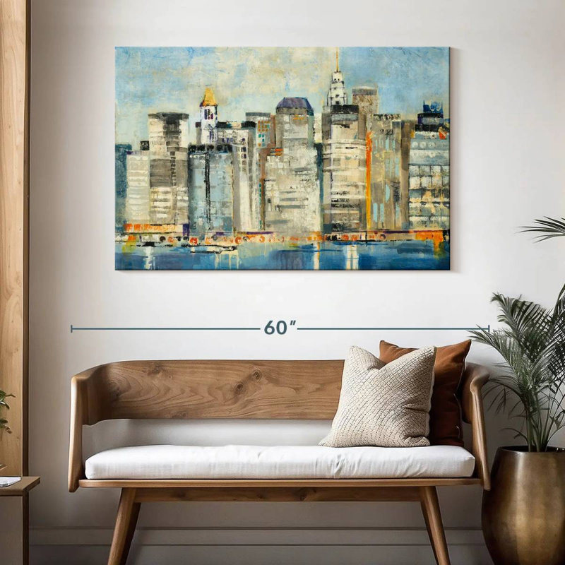 Sireci Waterfront Skyline, 32" H x 48" W