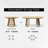 6 - Person Dining Table Sets With Extendabe Oval Table & 6 Upholstered Tweed Swivel Chairs-685923707