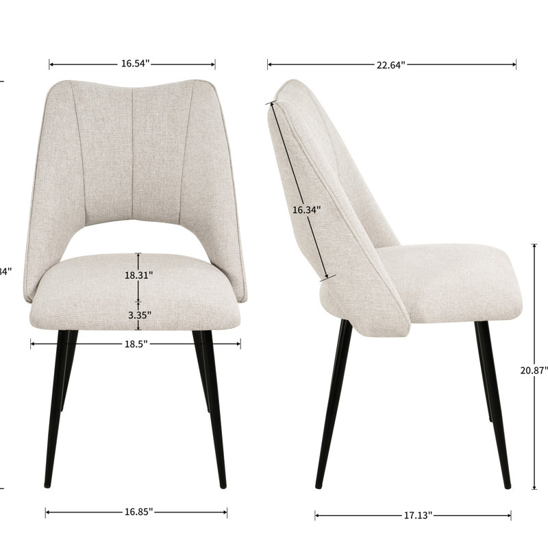 Table de salle à manger 5 pièces avec 4 chaises beiges rembourrées et une table blanche extensible, convenant à différents styles de décoration intérieure