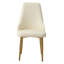 Chaise de salle à manger avec pieds en métal et cuir PU (ensemble de 2)