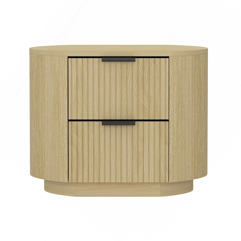 27" Nightstand In Natural Oak (2-Drawer)