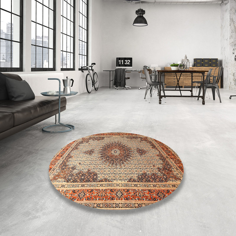 Tapis brun/beige traditionnel Bonifácio, Rond 3 pi