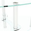 Table basse de salon en verre transparent - 3 couches avec pieds en acier inoxydable de conception ovale moderne pour la pièce, facile à assembler-1851667242-1867296604