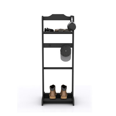 Accent Portable Garment Rack,Clothes Valet Stand With Storage Organizer