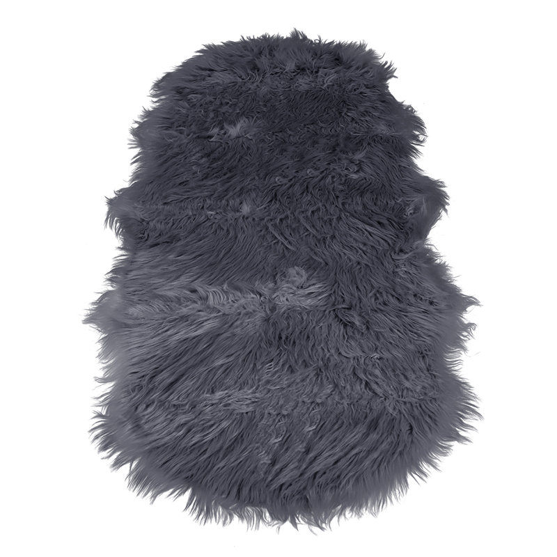 Solid Colour Faux Sheepskin 60cm X 150cm Area Rug