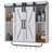 Bathroom Wall Cabinet, 2 Doors and Adjustable Shelf, Over the Toilet Storage Medicine Cabinet Wall Mounted, Hanging Organizer with Open Partition/Towel Bar/Hooks for Laundry Room Kitchen, White