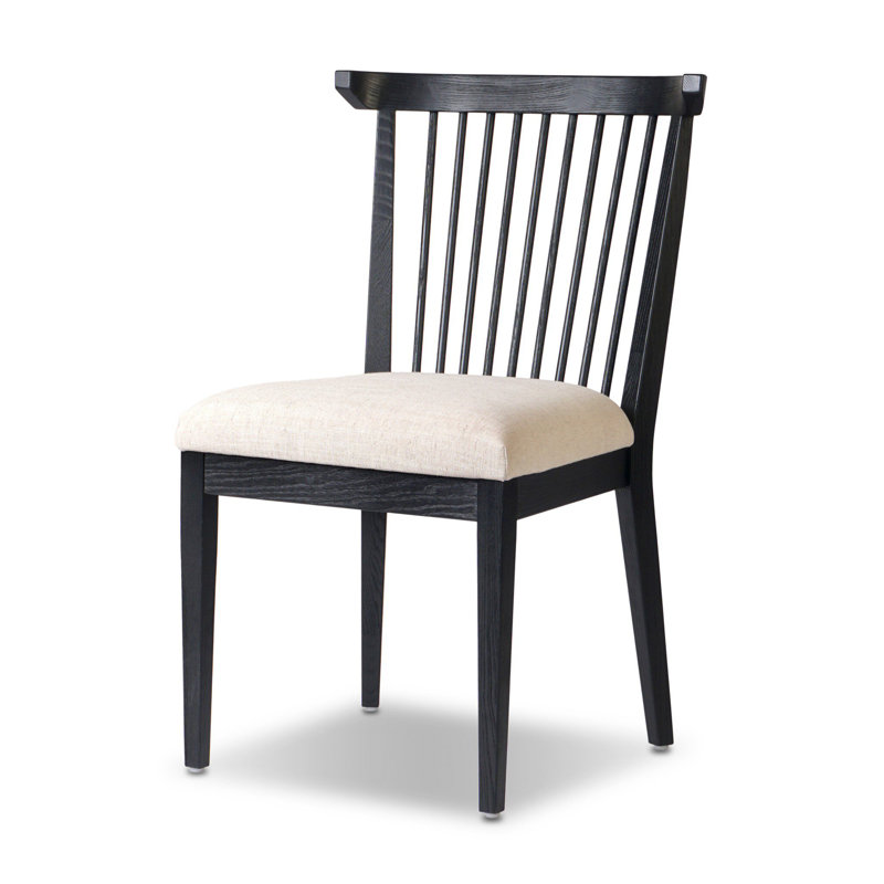 Tullio Upholstered Dining Chair, Black Ash