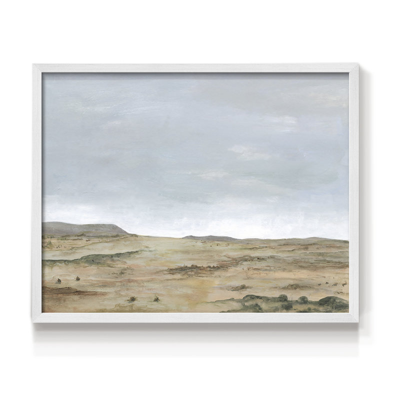 Arid Vista I -Framed Print - Restickable, H 11 po x l 14 po, Blanc