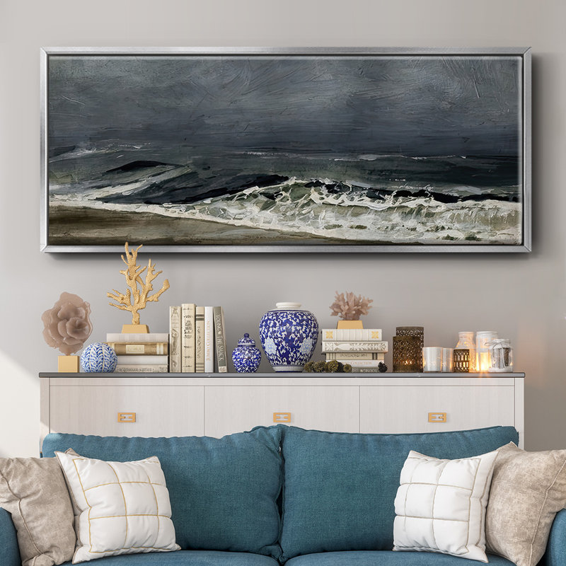 Moody Sea I, H 24 po x l 60 po x P 1,5 po, Argent