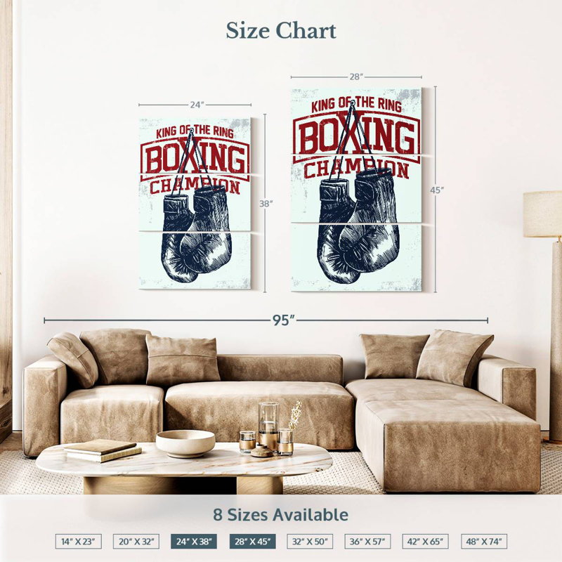 Boxing Champ Typography, 38" H x 24" W