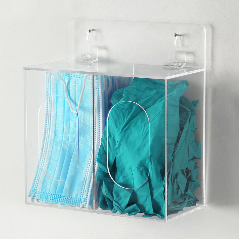 Latitude Run® Wall Clear Basket Dispenser Organizer