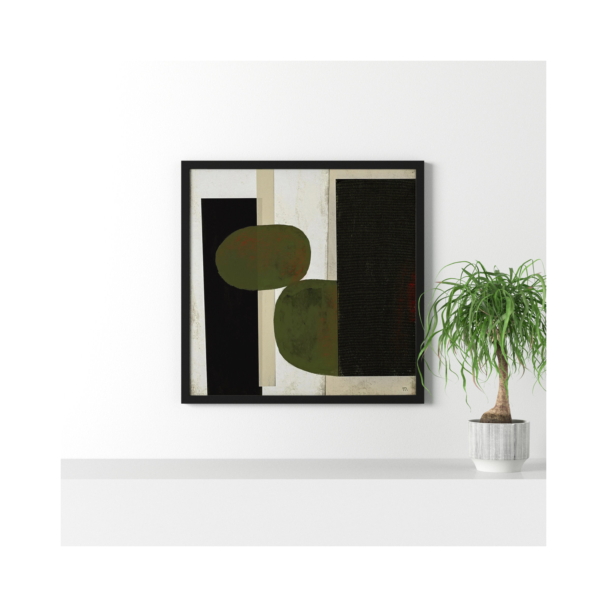 Collage 1 by StudioM, Black Framed Paper, 36" H x 36" W x 1.25" D