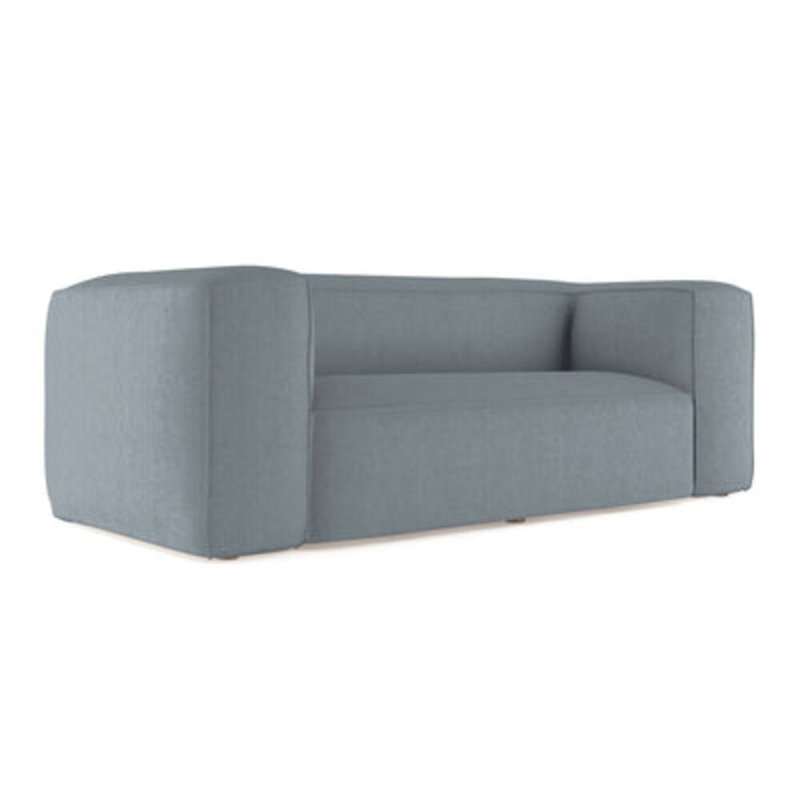 Canapé surdimensionné Varick, H 30 po x l 96 po x P 47 po, Patiné, Cuir vieilli strié argenté