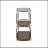 Heleris Smoky Glass Top & Black & Gold Finish Console Table