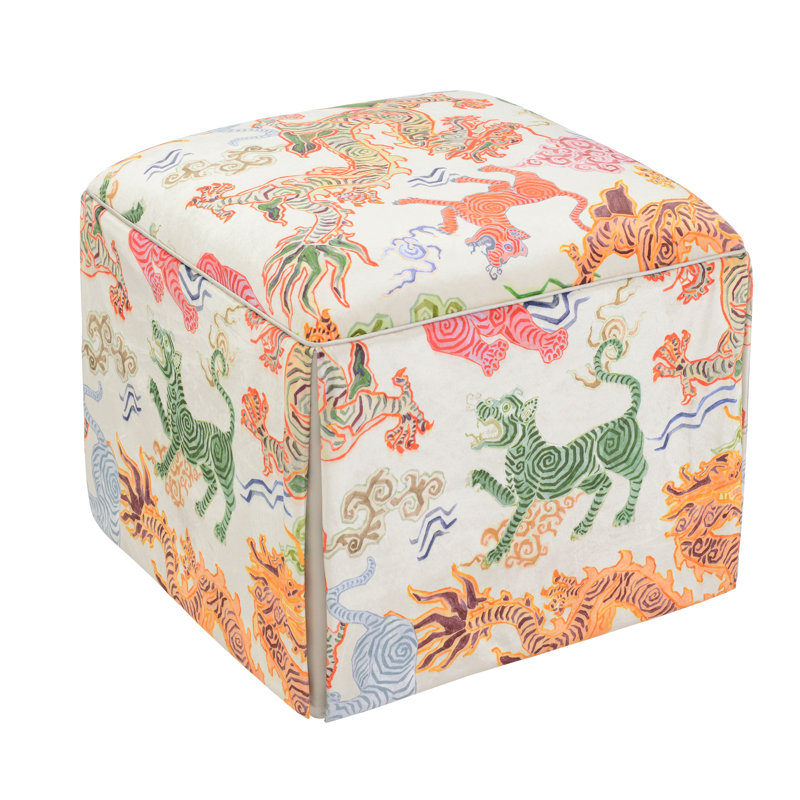 Chelsea Square Ottoman, Tibetan Tiger