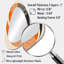Demby rétro orange cercle vagues Yin Yang - miroir décoratif de forme unique géométrique, miroir mural asymétrique orange, impression d'art en métal