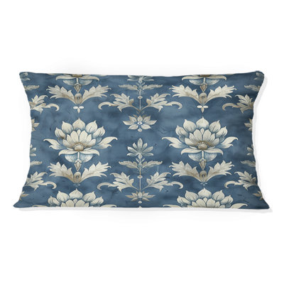 Bleuet des champs bleu et argenté Farmhouse Charm II - Coussin Country
