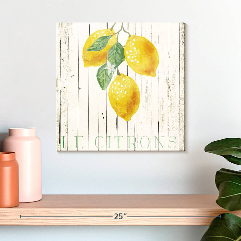 Yarlin Wood Le Citrons, 16" H x 16" W