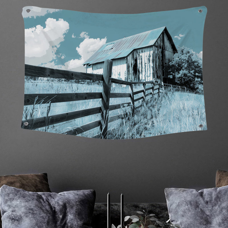 Tapisserie murale de style maison de campagne, H 68 po x l 80 po