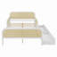 Lit plateforme en rotin avec tiroirs de rangement, tête et pied de lit-130021704-130021705