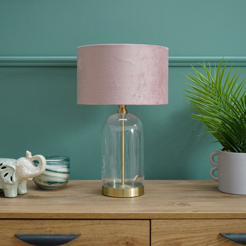 45cm Desk Lamp, Gold, Blush