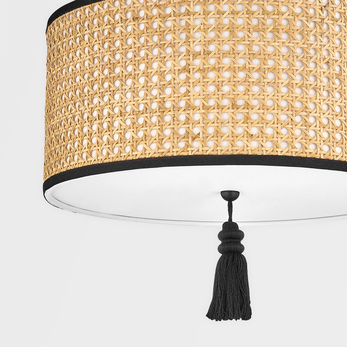 Canela 2 Light Rattan Flush Mount