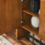 Buffet de couleur noyer, armoire de rangement avec rangement, armoire de rangement rustique
