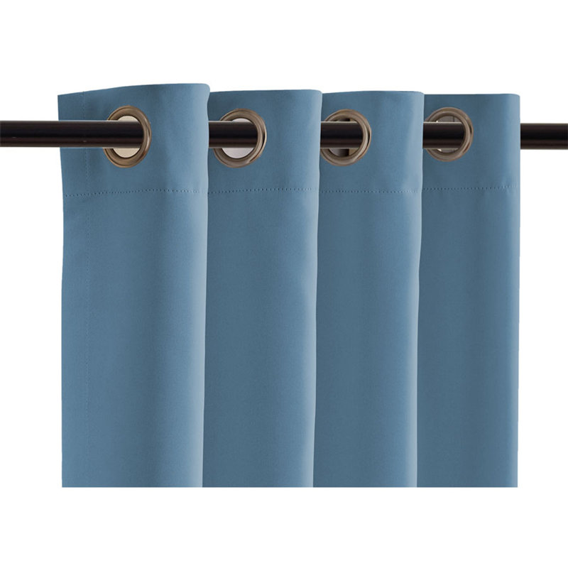 Rideau simple occultant et isolant Emillie, L 60 po x L 96 po, Bleu