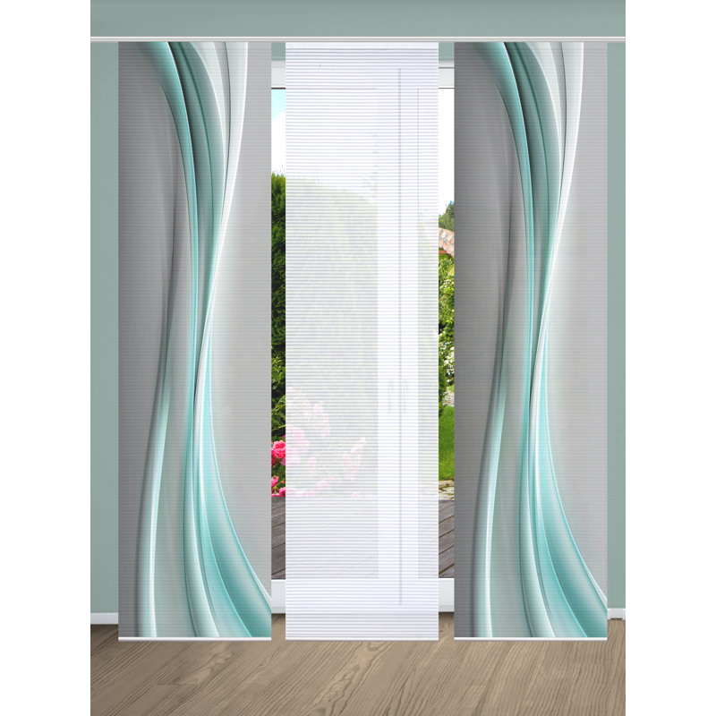 Semi Sheer Sliding Panel, Mint