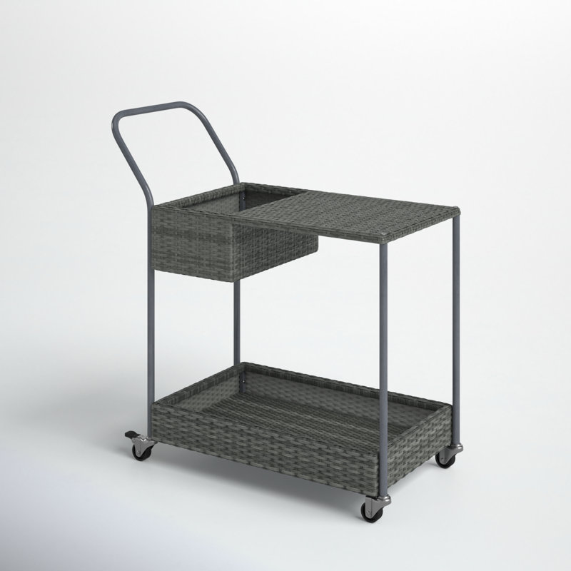 Chambord Bar Cart with Aluminum Frame