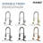 MASO Touchless Spring Kitchen Faucet with Pull-Down Sprayer, Fahrenheit Temperature Display, 3 Spray Modes, 360° Swivel, Single Handle for RV, Farmhouse, Camper, Laundry & Bar,Brushed Nickel-125898244