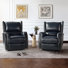 Fauteuil inclinable électrique en cuir véritable de 33,75 po de largeur