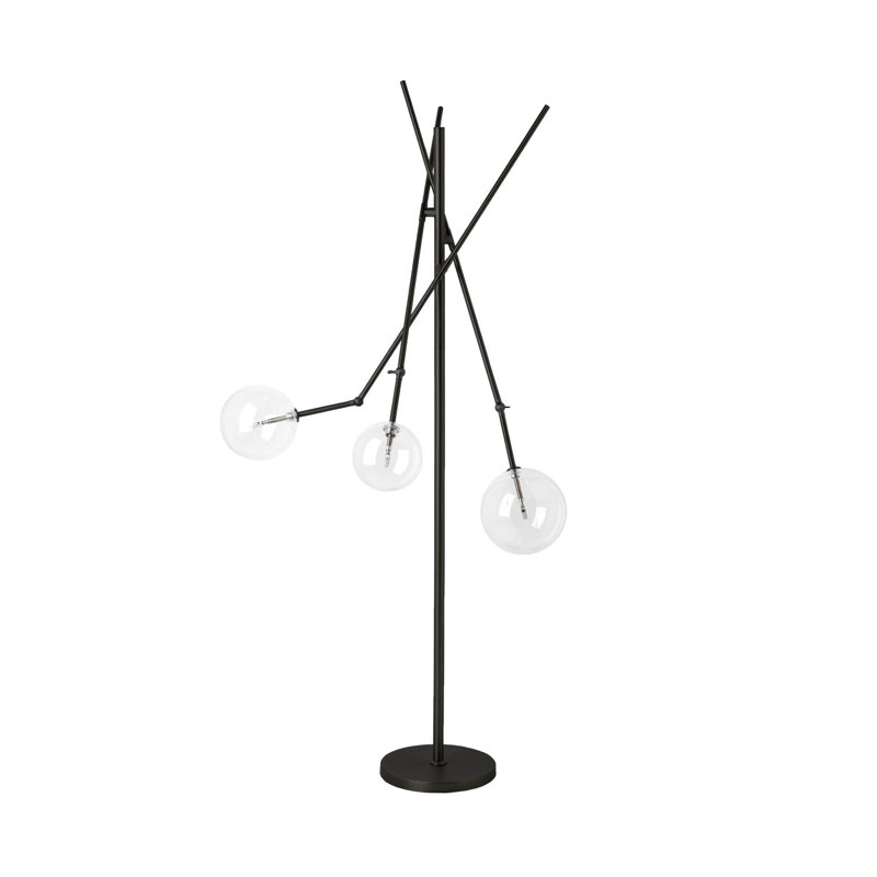 Lampe sur pied à branches 34 "Laussat, Noir