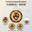 Panneau de vitrail 12 "H Heart Roses-1667094325