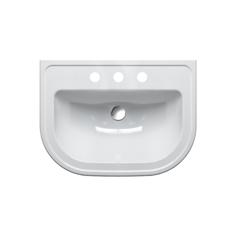 Canova Royal 27.56'' L Bathroom Sink, 8" Centers