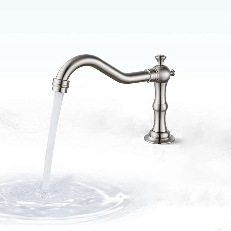 Fontana Brushed Nickel Commercial Bathroom Touchless Faucet, Brushed Nickel